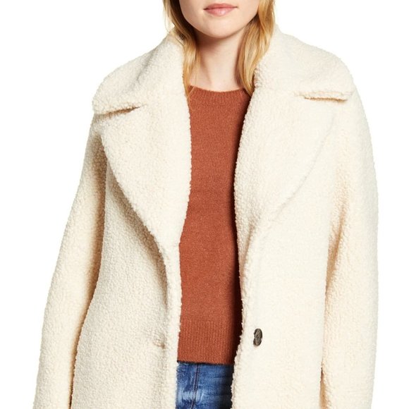 Sam Edelman Jackets & Blazers - Sam Edelman Faux Shearling Teddy Coat BEIGE NWT